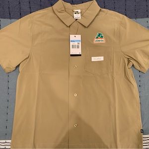 Nike SB x Jarritos Size Medium Button Up Bowling Shirt Khaki